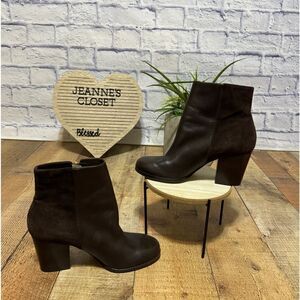 Michael Kors brown leather/suede ankle boots